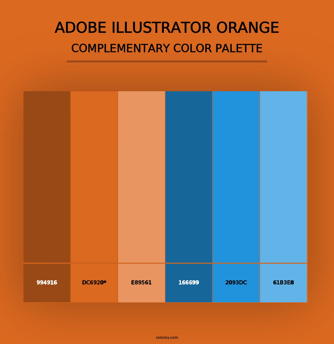 Adobe Illustrator Orange - Complementary Color Palette