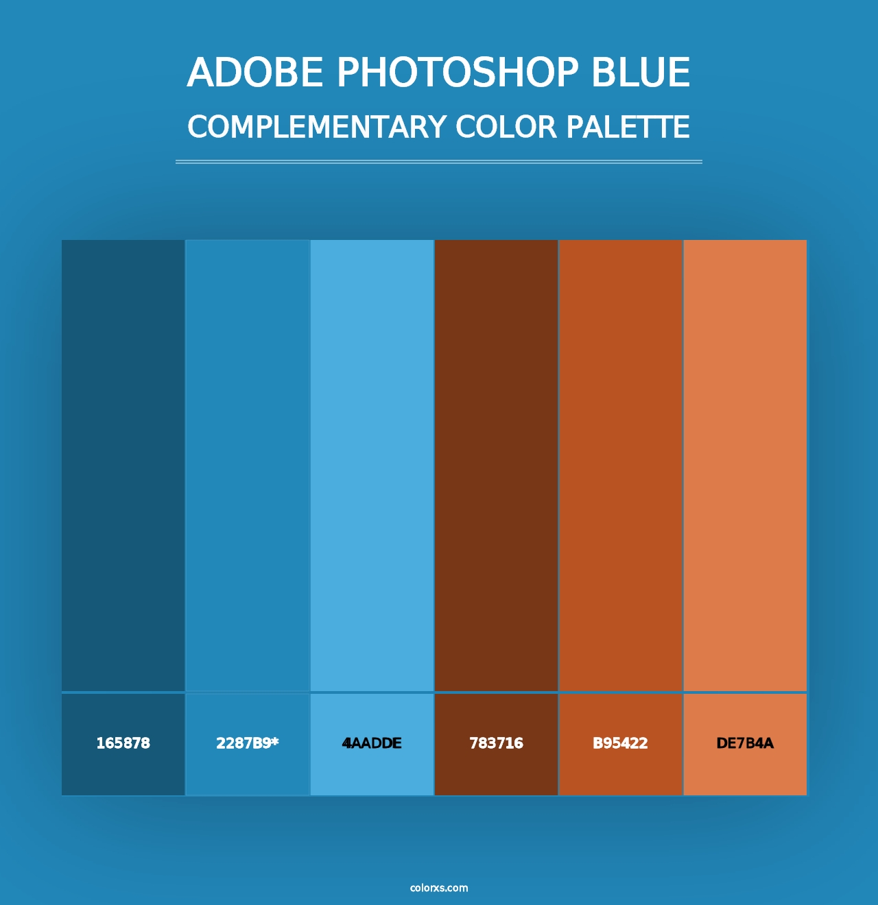 Adobe Photoshop Blue - Complementary Color Palette