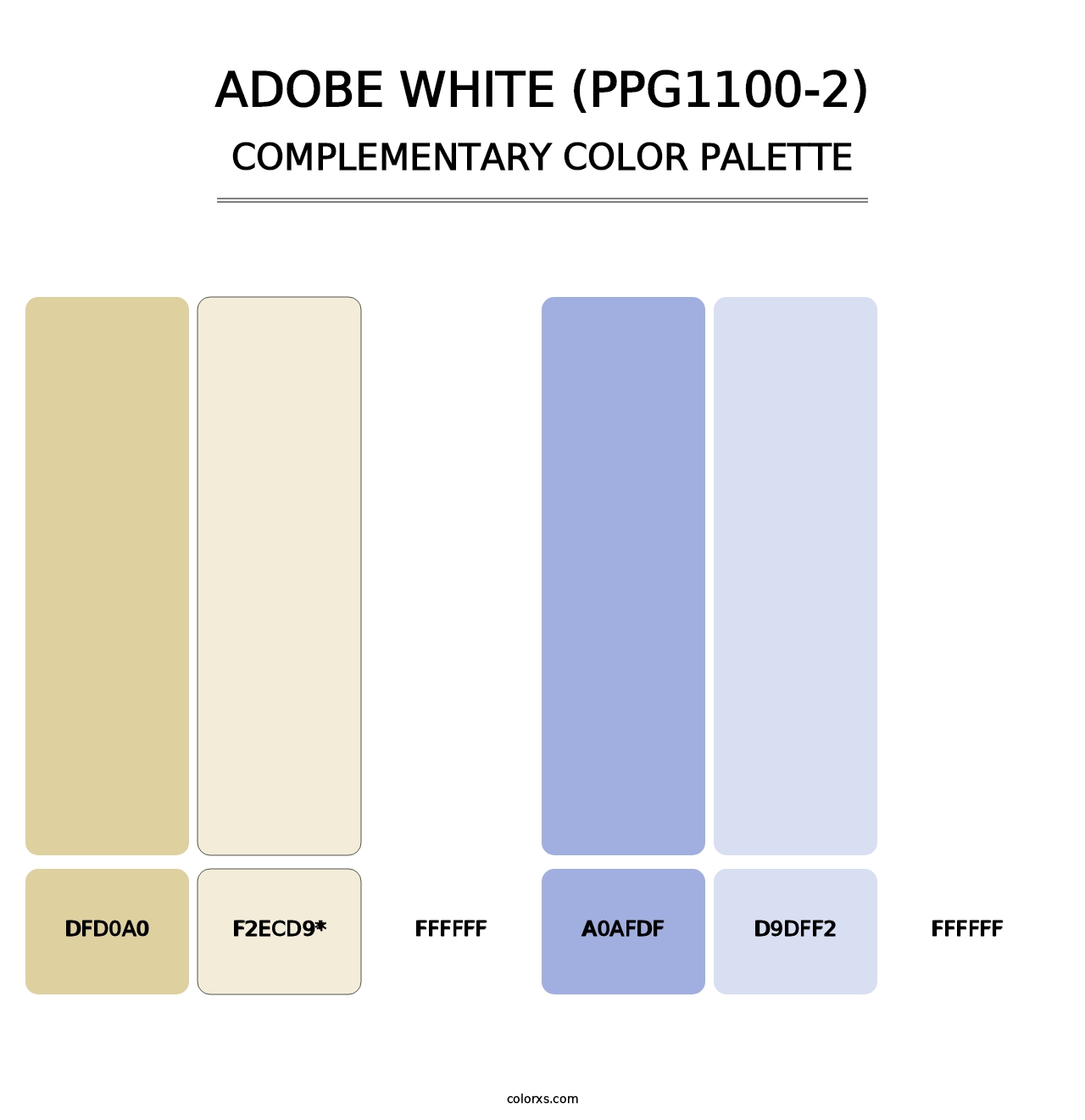 Adobe White (PPG1100-2) - Complementary Color Palette