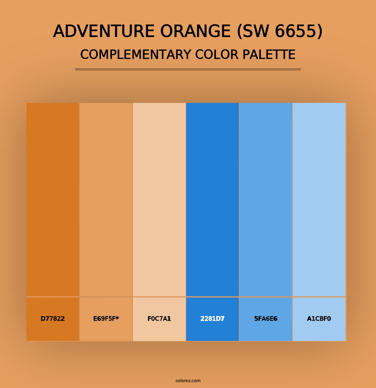 Adventure Orange (SW 6655) - Complementary Color Palette