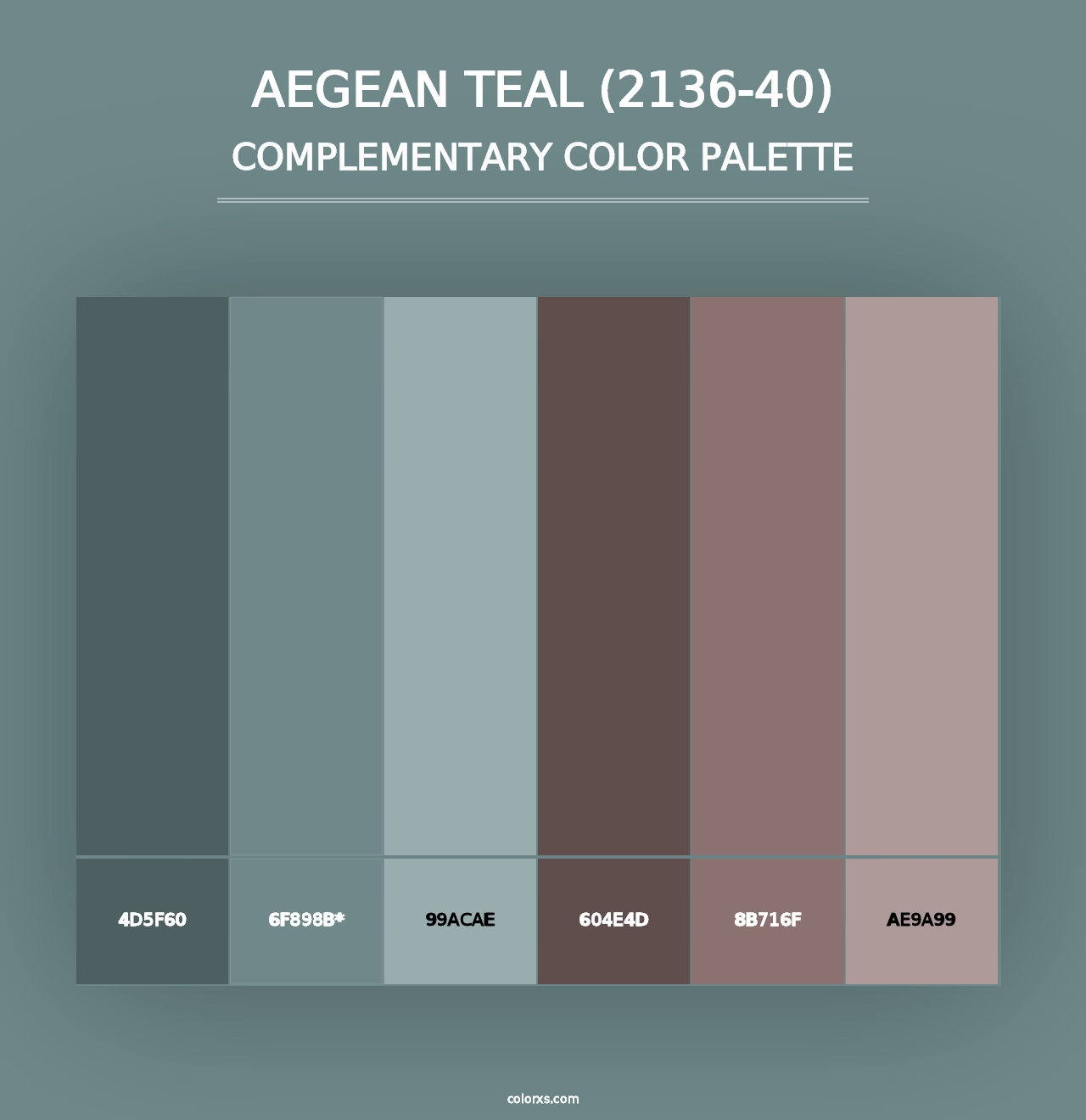 Aegean Teal (2136-40) - Complementary Color Palette