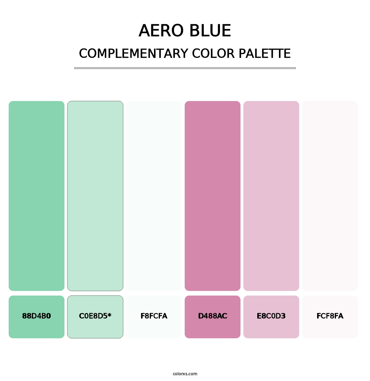 Aero Blue - Complementary Color Palette