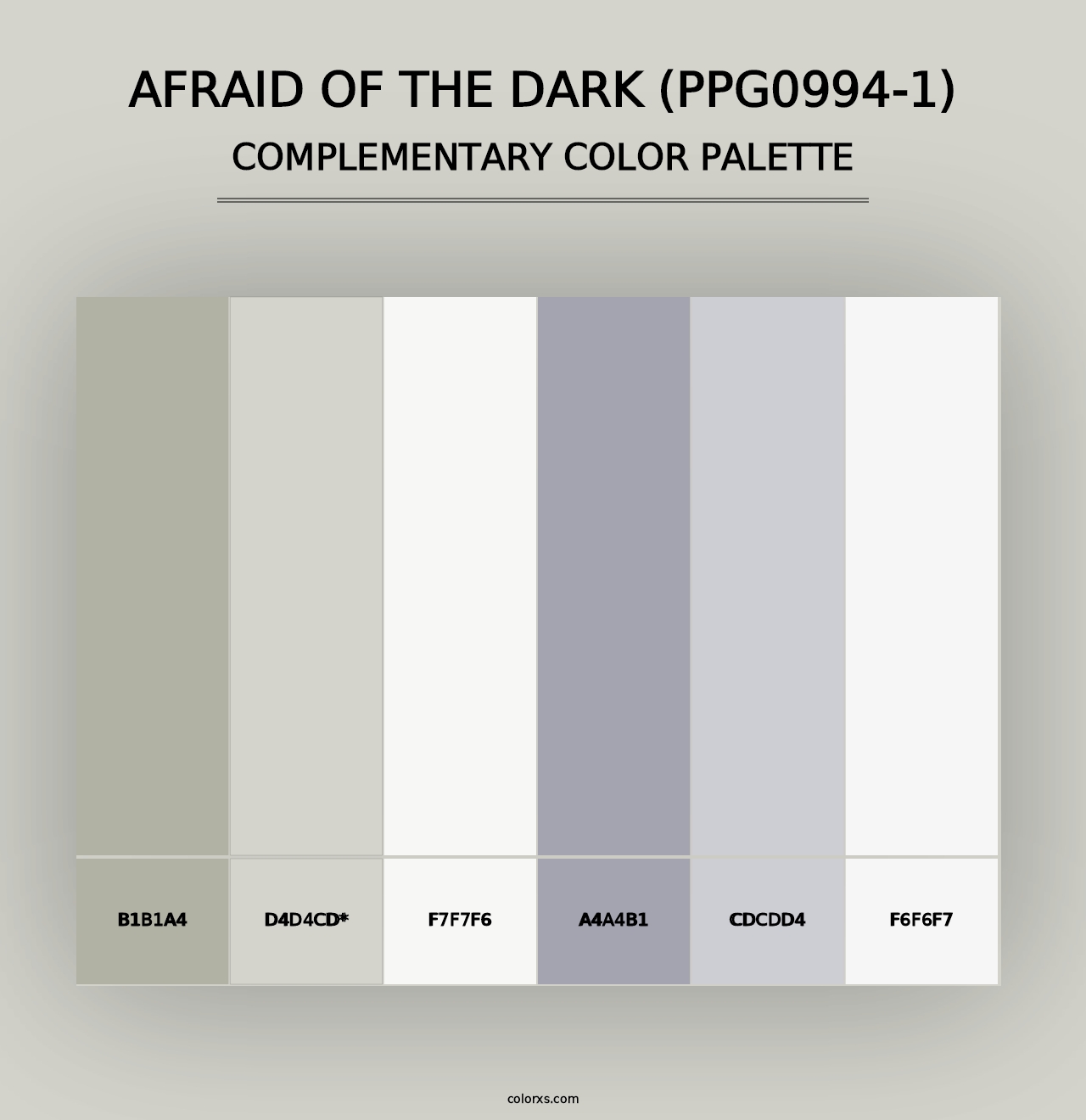 Afraid Of The Dark (PPG0994-1) - Complementary Color Palette