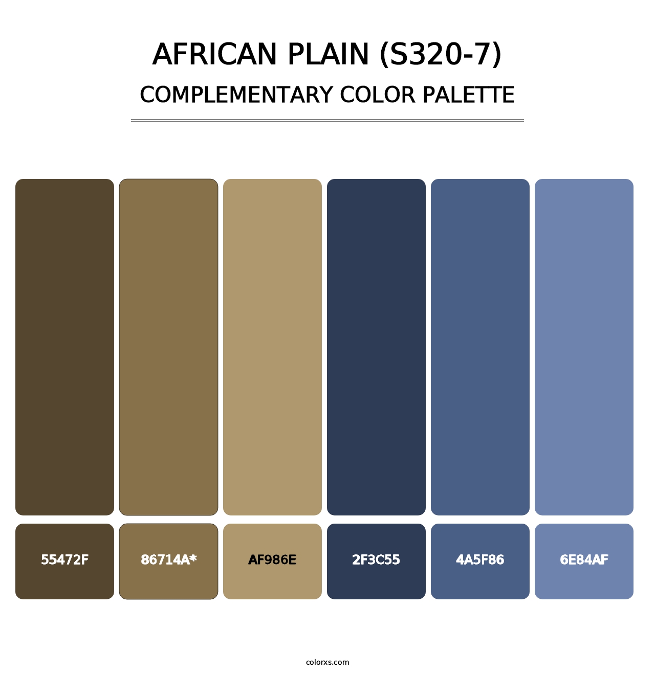 African Plain (S320-7) - Complementary Color Palette