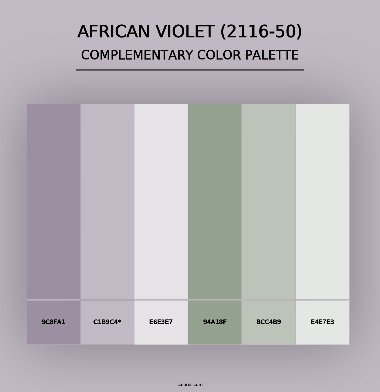 African Violet (2116-50) - Complementary Color Palette