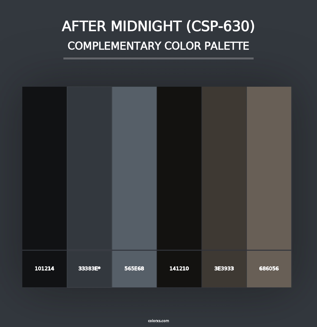 After Midnight (CSP-630) - Complementary Color Palette