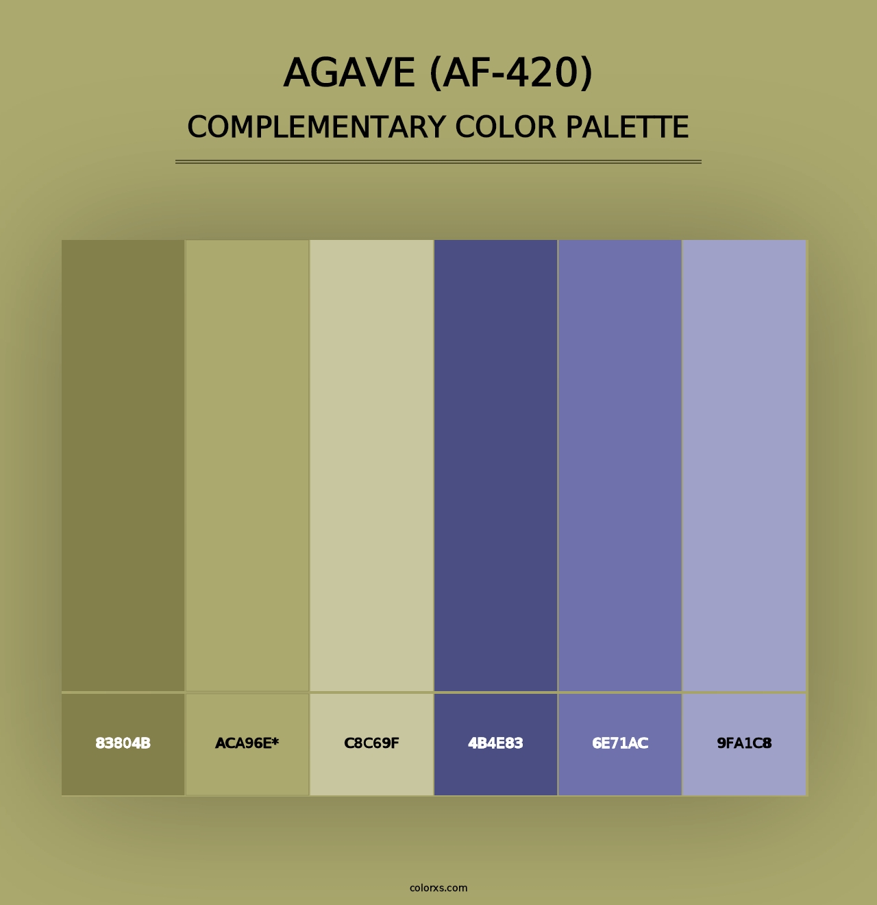 Agave (AF-420) - Complementary Color Palette