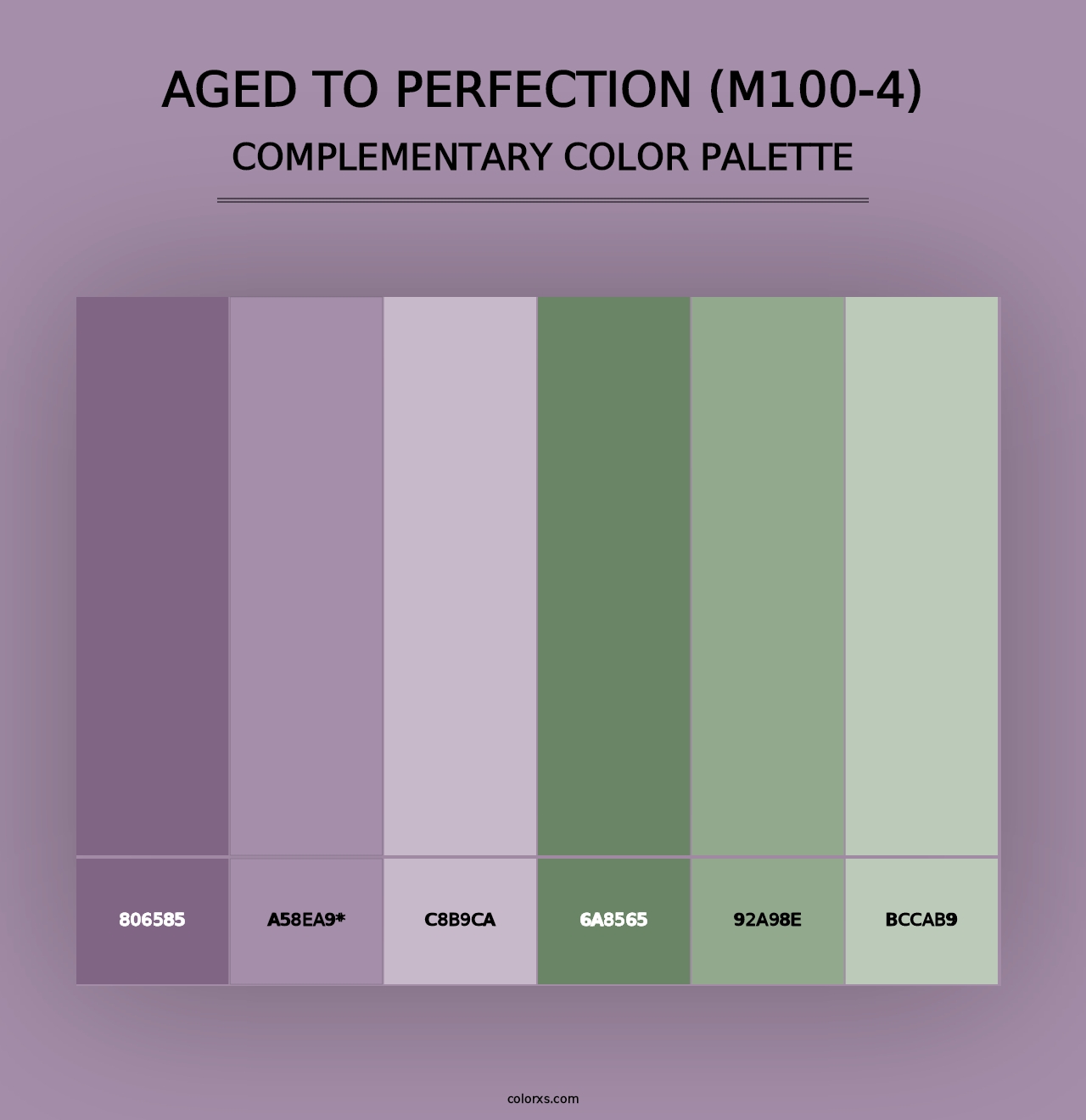 Aged To Perfection (M100-4) - Complementary Color Palette