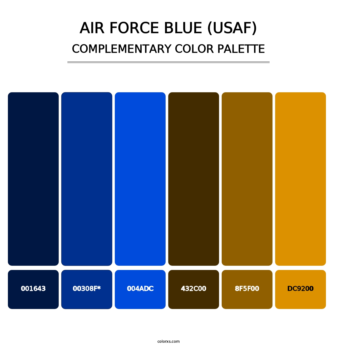Air Force Blue (USAF) - Complementary Color Palette