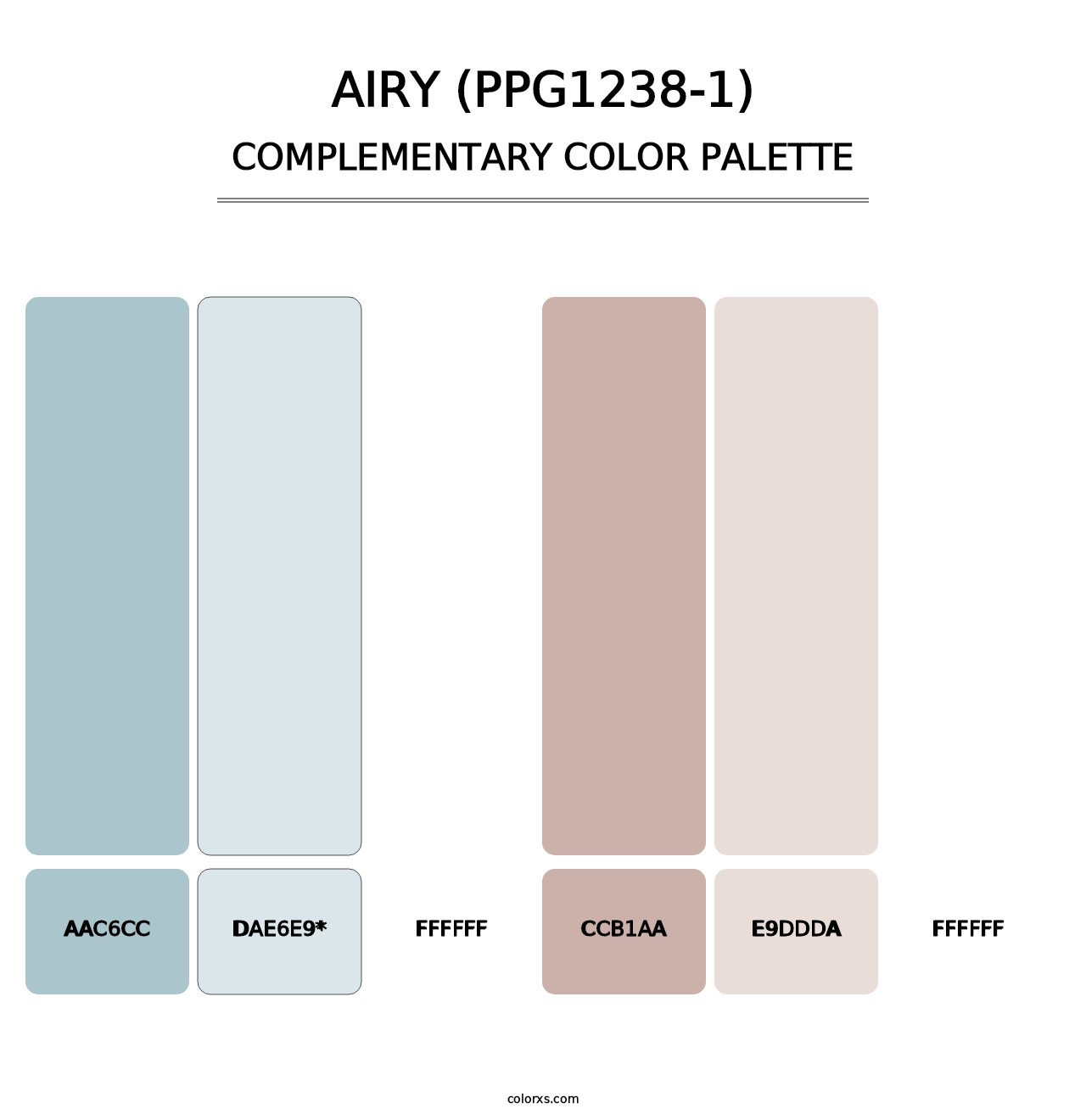 Airy (PPG1238-1) - Complementary Color Palette