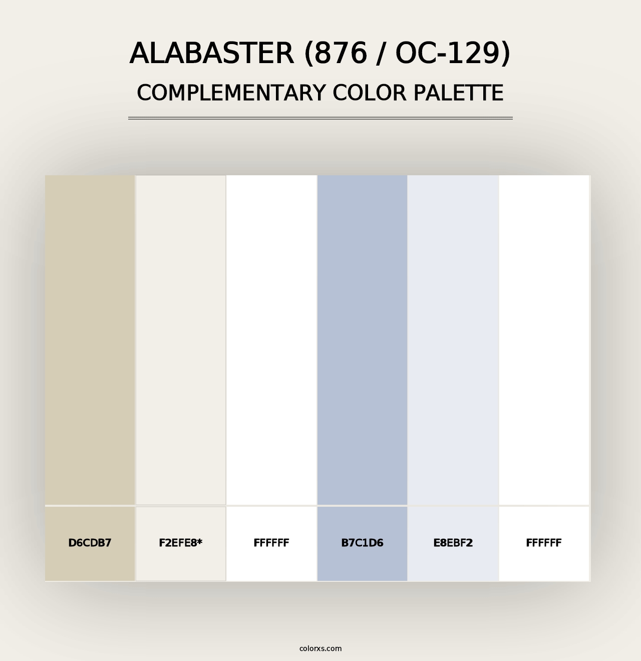 Alabaster (876 / OC-129) - Complementary Color Palette