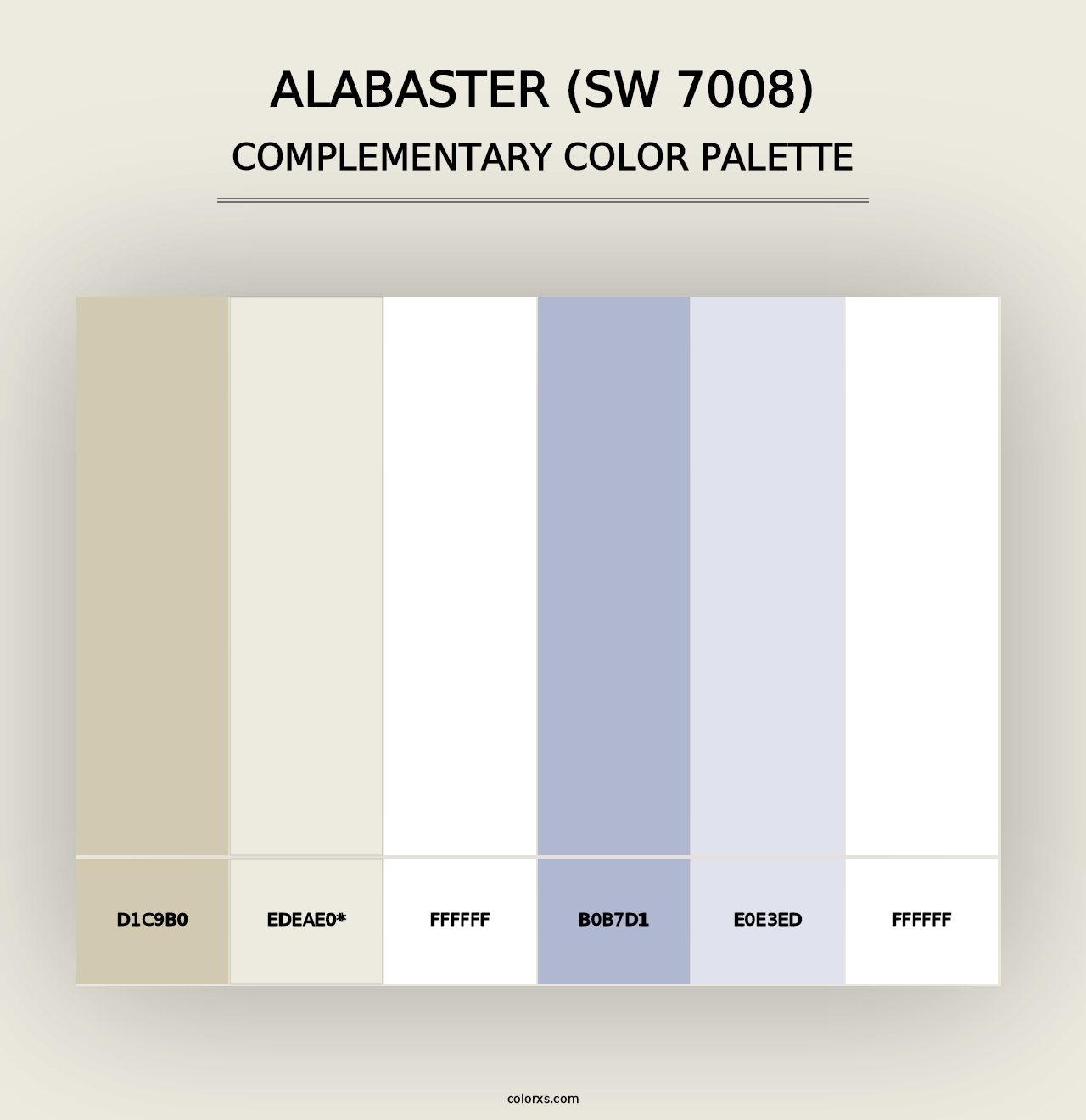 Alabaster (SW 7008) - Complementary Color Palette