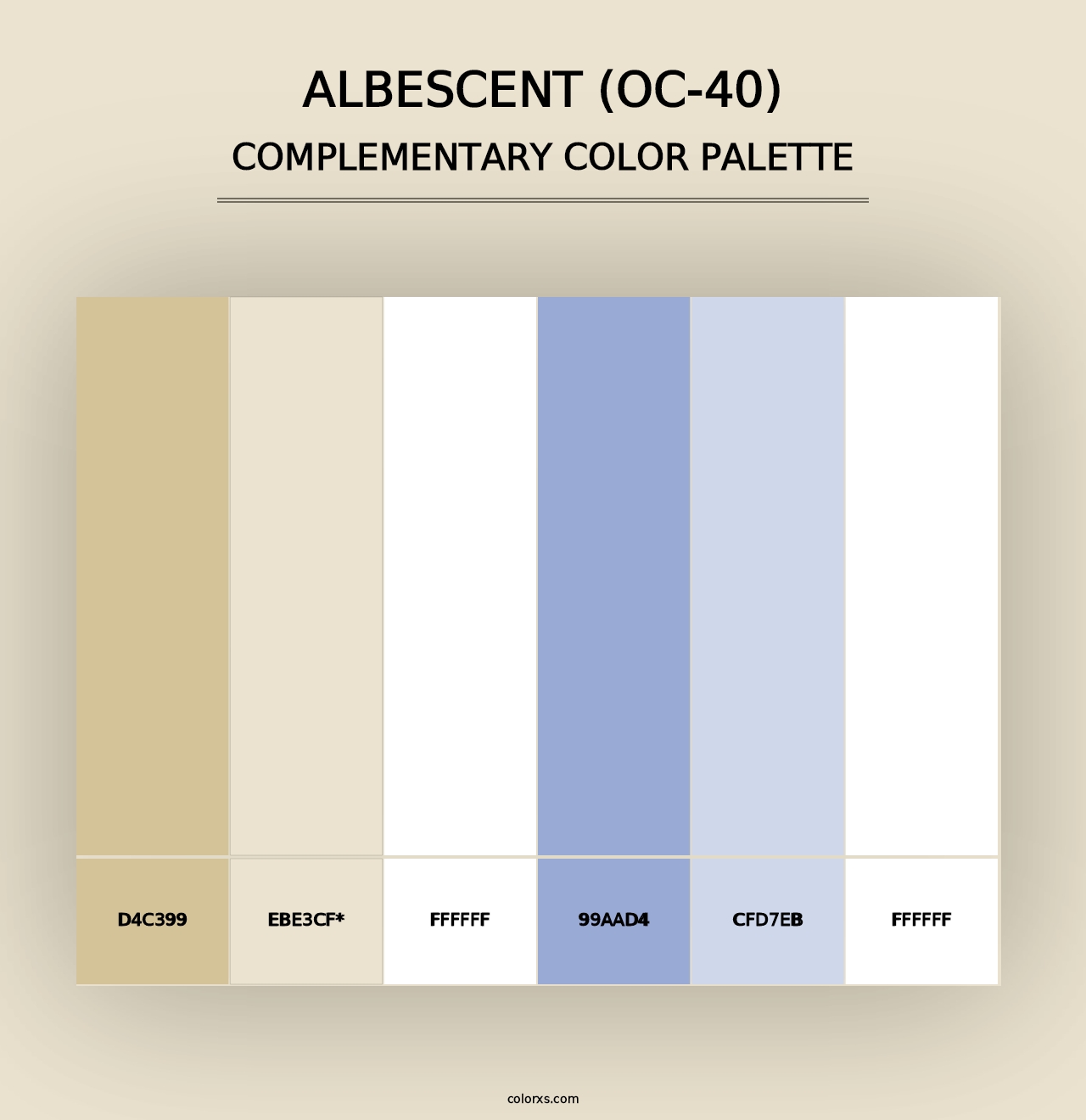 Albescent (OC-40) - Complementary Color Palette