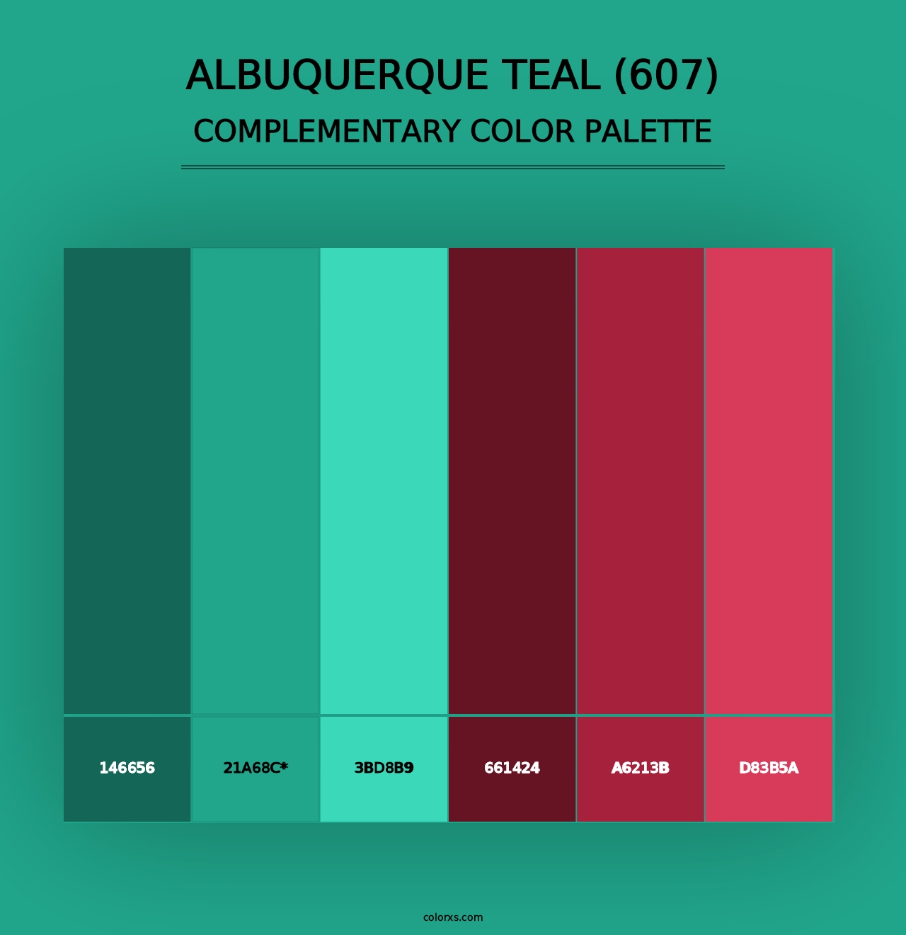 Albuquerque Teal (607) - Complementary Color Palette