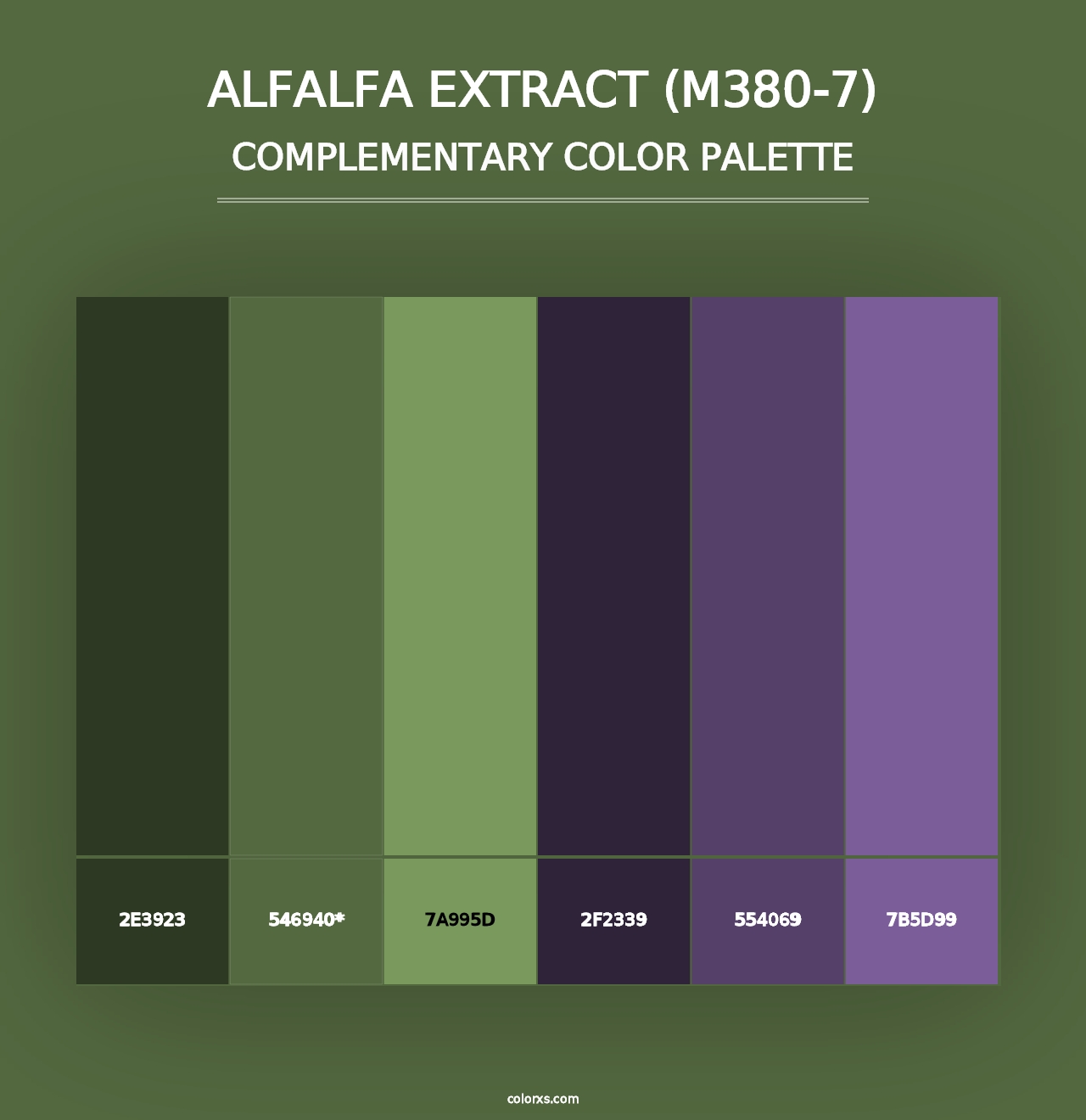 Alfalfa Extract (M380-7) - Complementary Color Palette