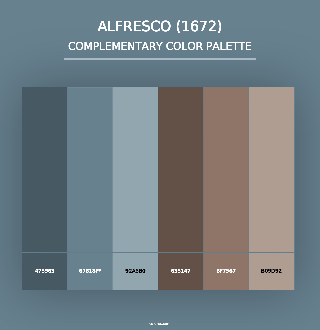 Alfresco (1672) - Complementary Color Palette