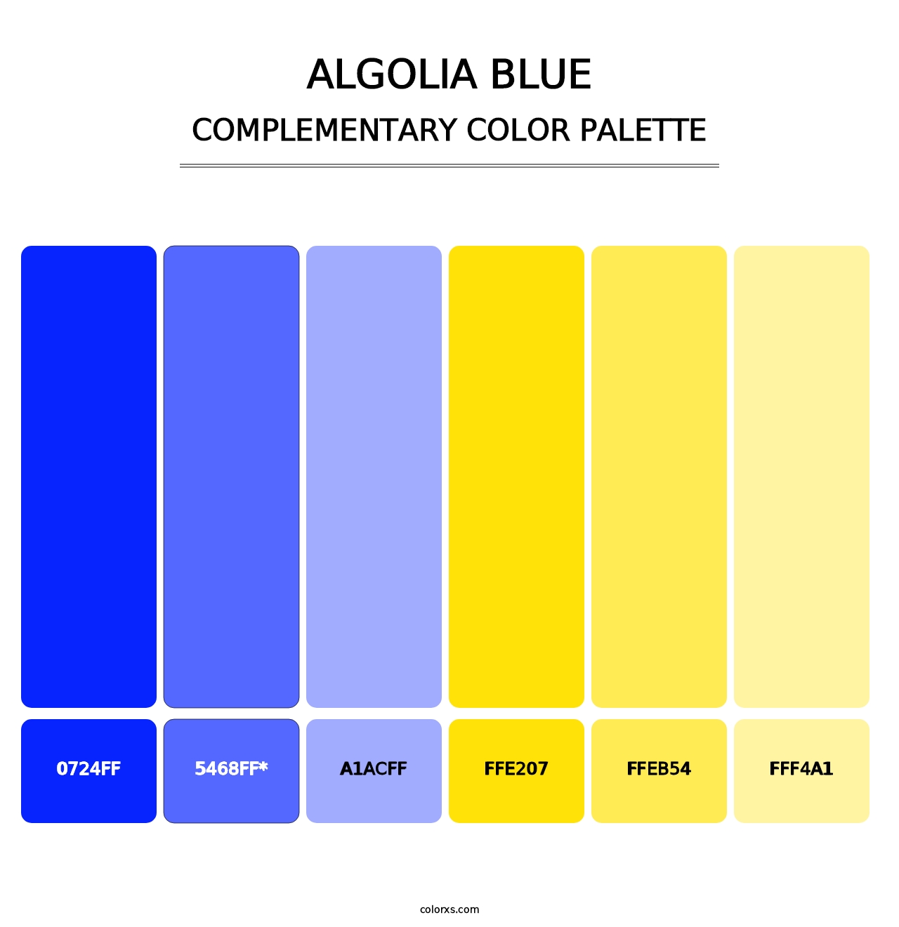 Algolia Blue - Complementary Color Palette