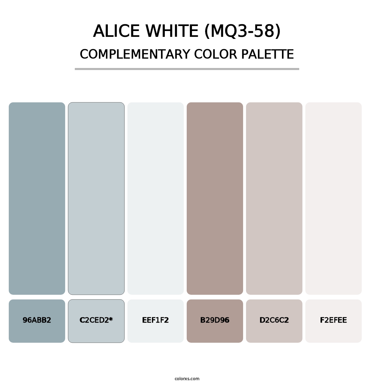 Alice White (MQ3-58) - Complementary Color Palette