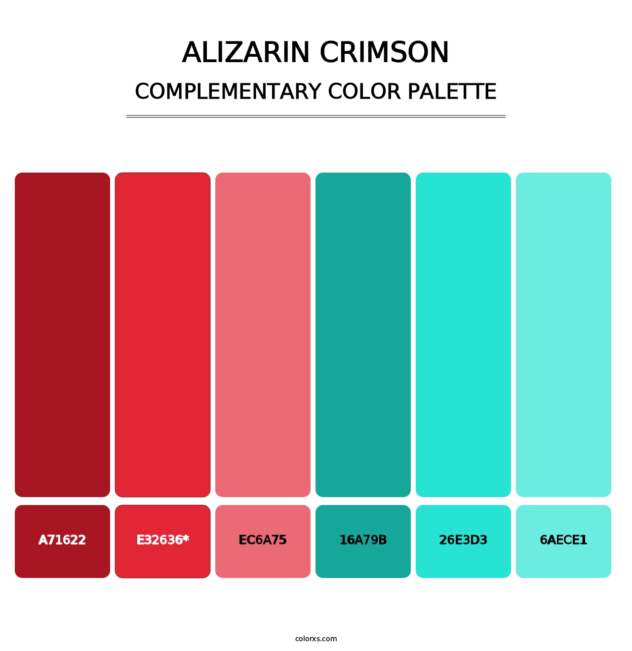 Alizarin Crimson - Complementary Color Palette