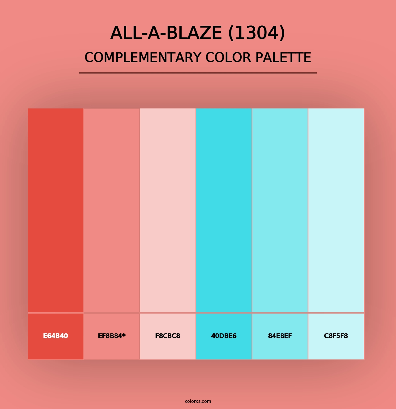 All-a-Blaze (1304) - Complementary Color Palette