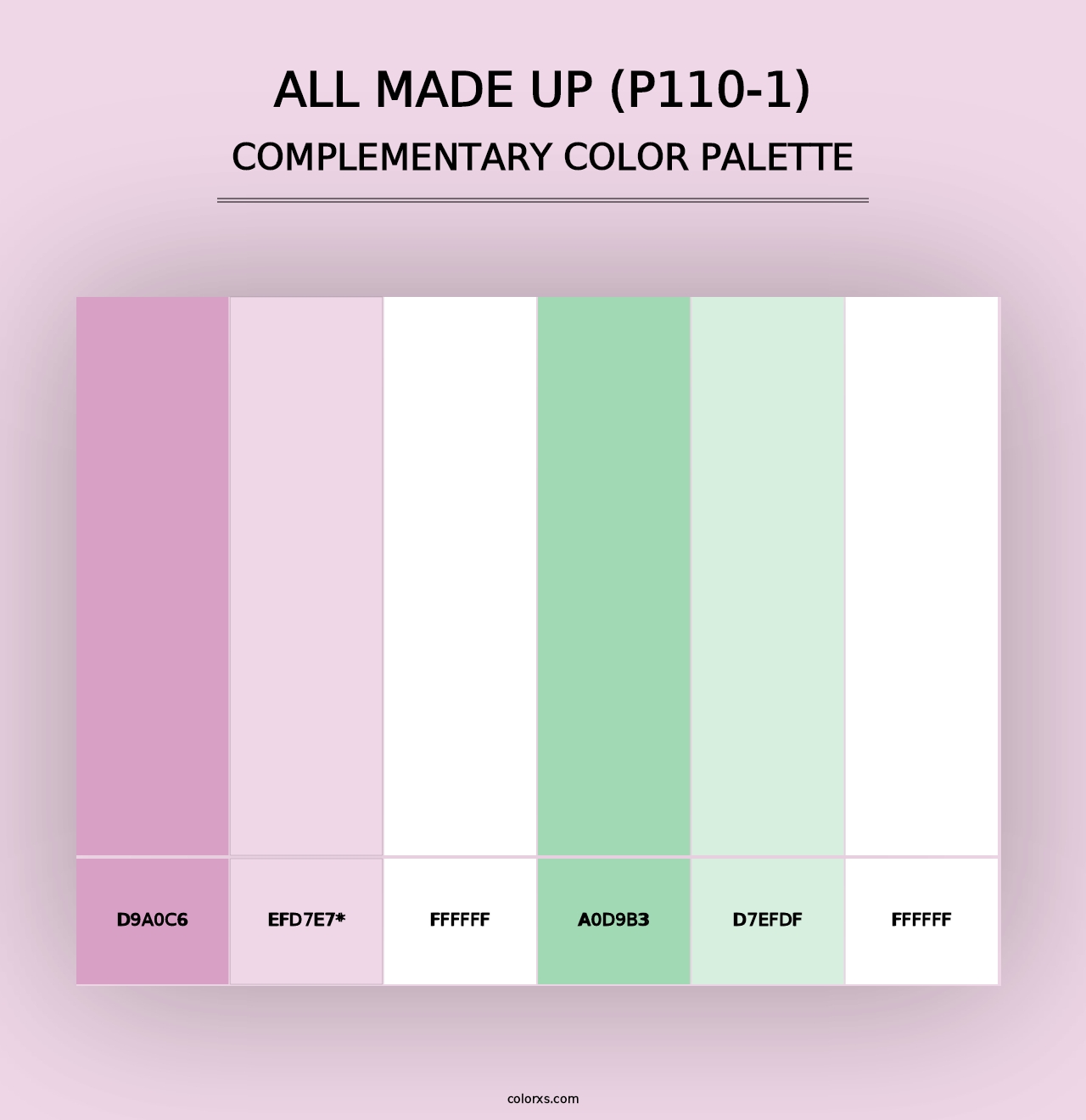 All Made Up (P110-1) - Complementary Color Palette