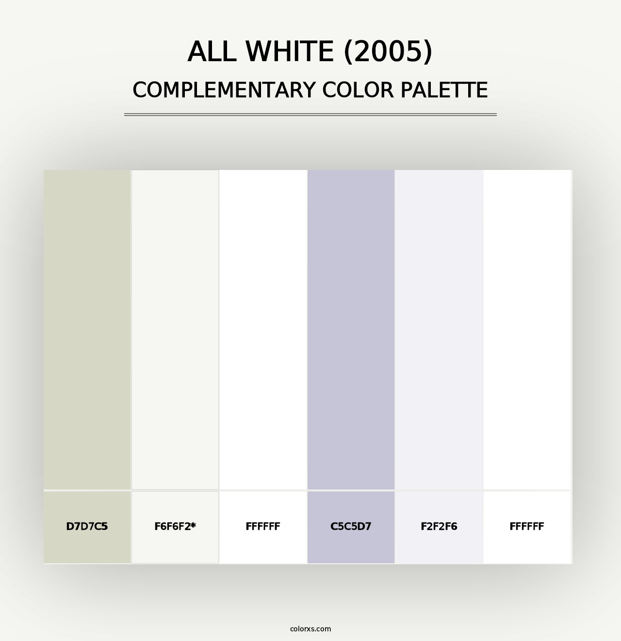 All White (2005) - Complementary Color Palette