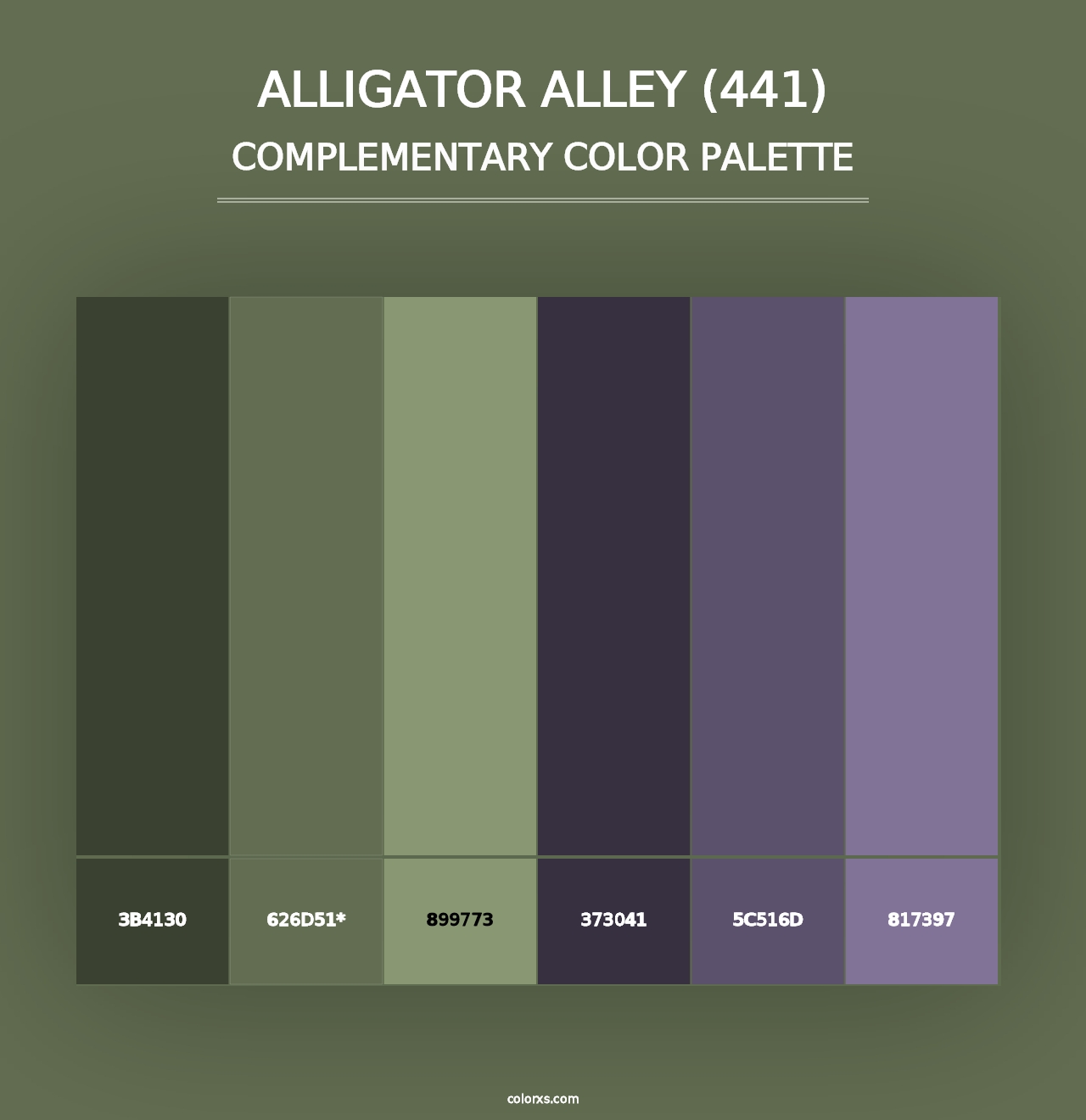 Alligator Alley (441) - Complementary Color Palette