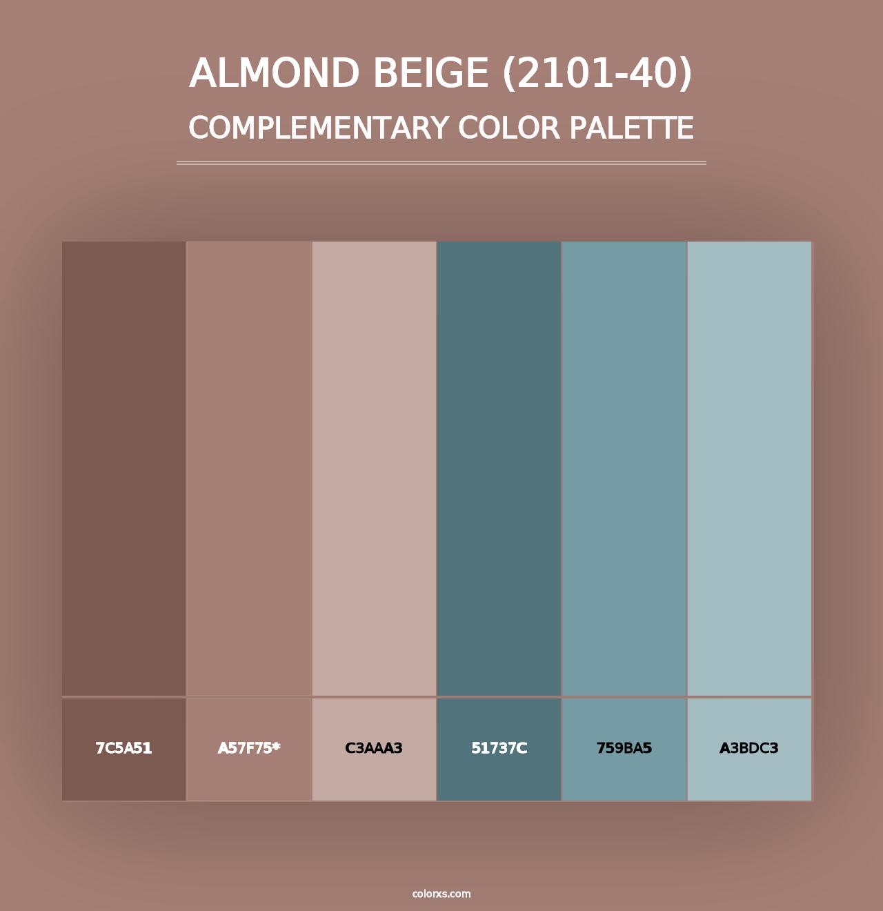 Almond Beige (2101-40) - Complementary Color Palette