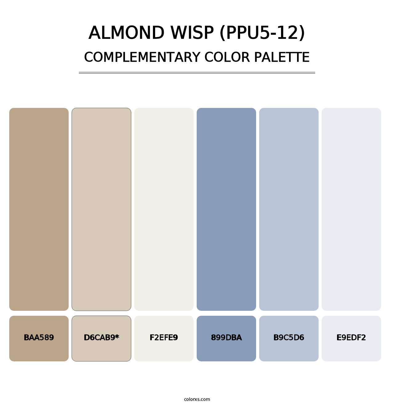 Almond Wisp (PPU5-12) - Complementary Color Palette