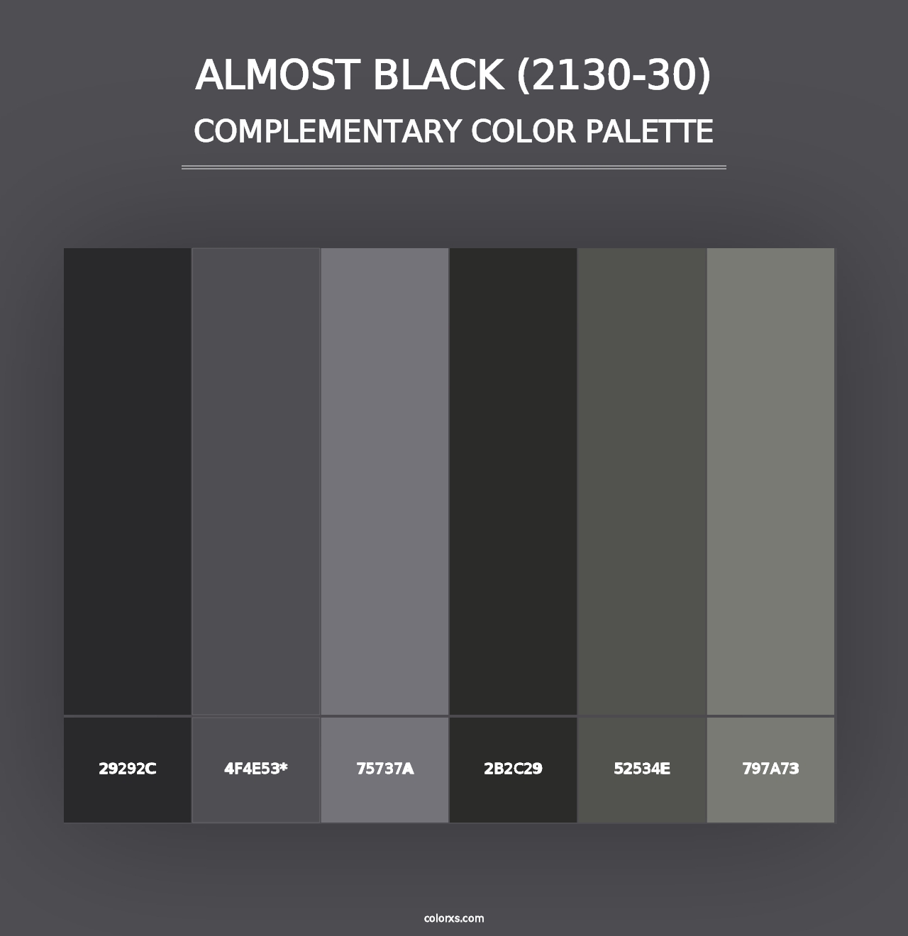 Almost Black (2130-30) - Complementary Color Palette