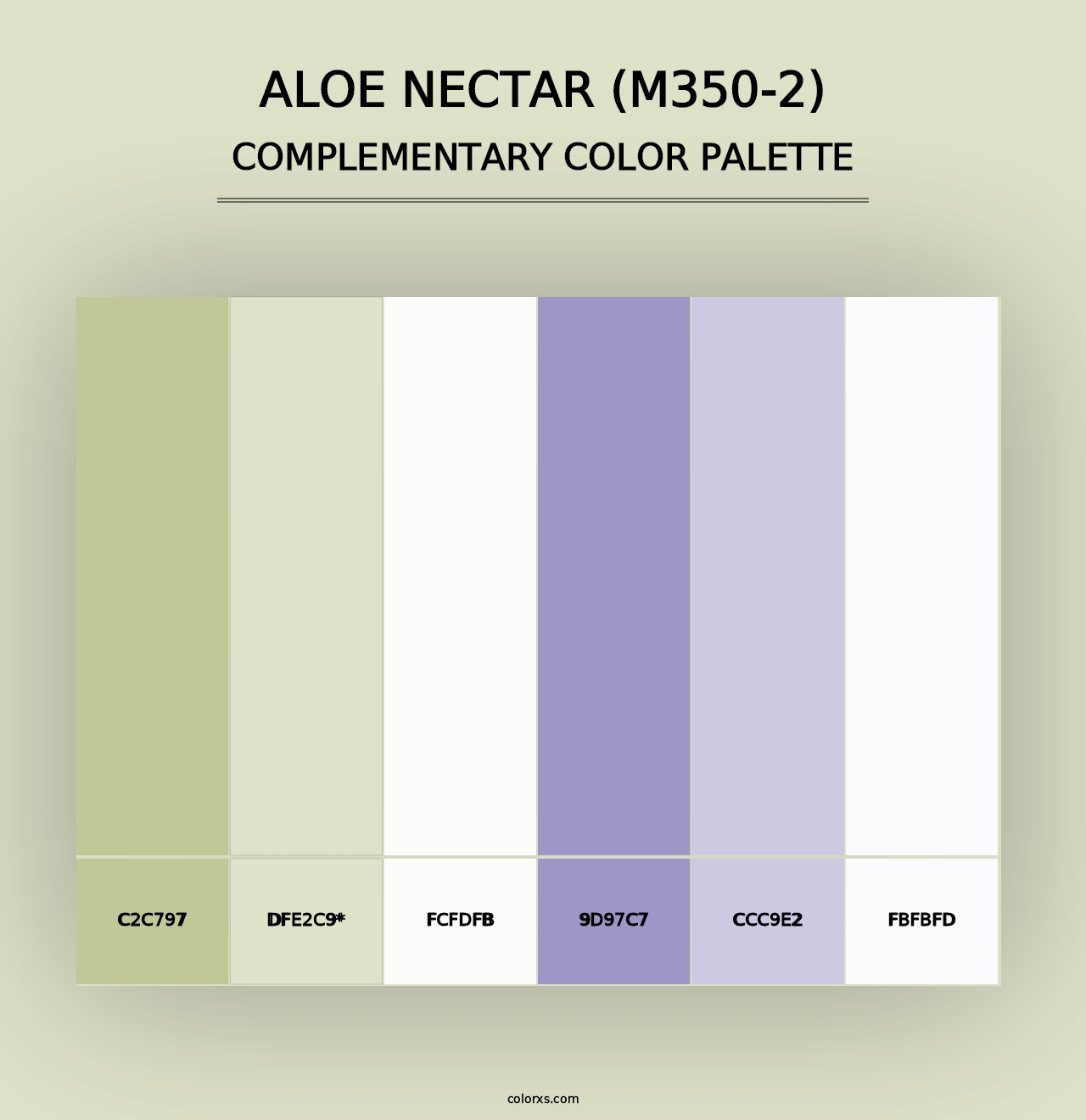 Aloe Nectar (M350-2) - Complementary Color Palette