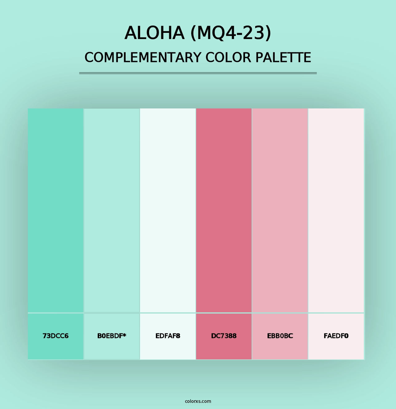 Aloha (MQ4-23) - Complementary Color Palette