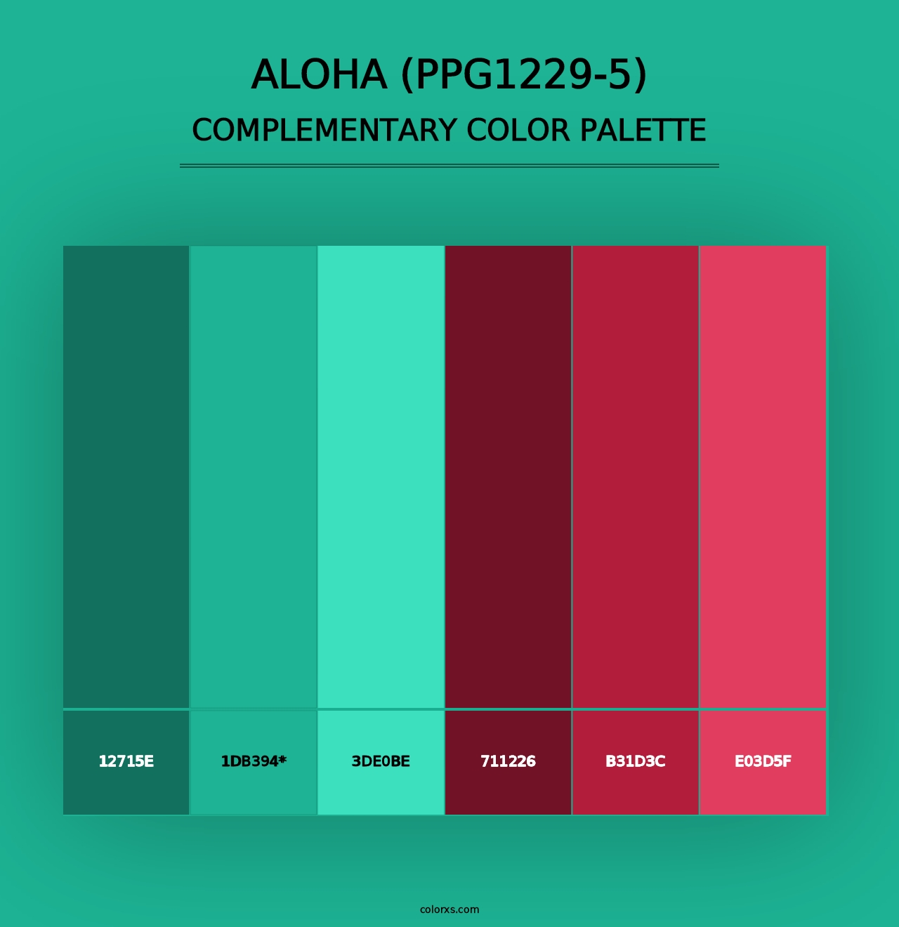 Aloha (PPG1229-5) - Complementary Color Palette