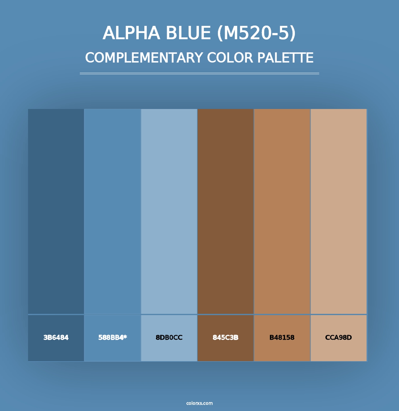 Alpha Blue (M520-5) - Complementary Color Palette