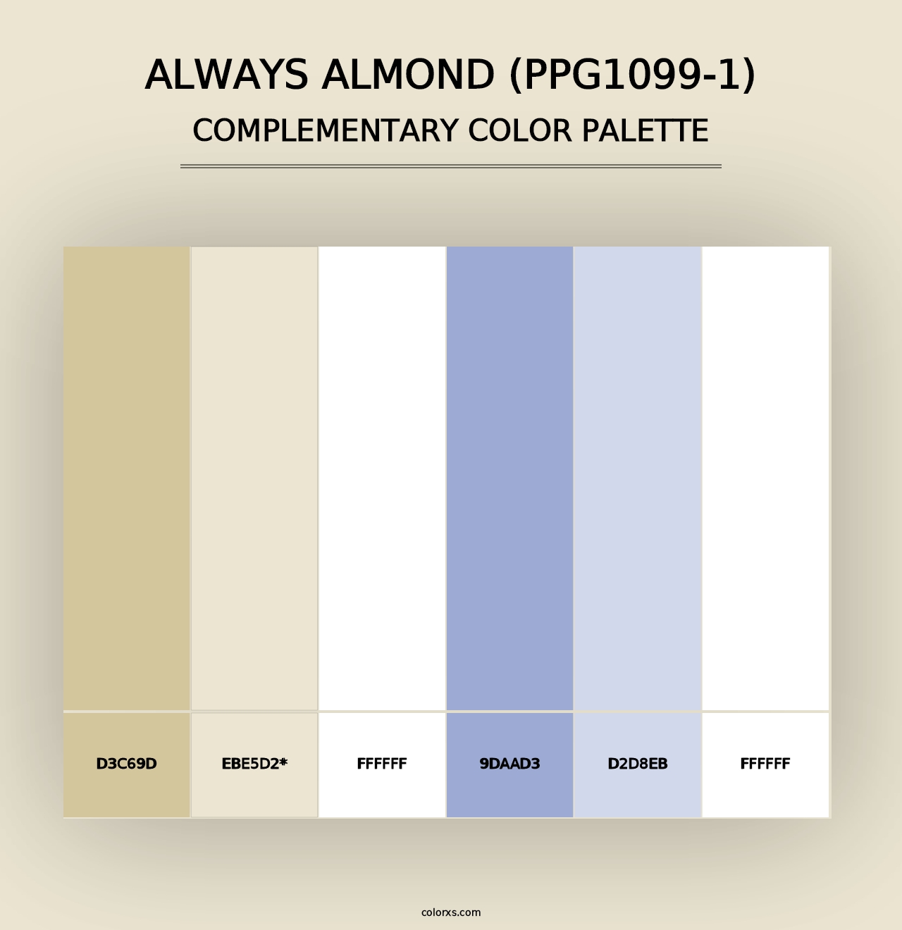 Always Almond (PPG1099-1) - Complementary Color Palette