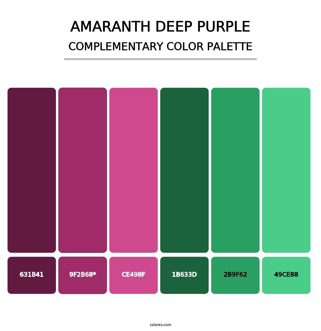 Amaranth Deep Purple - Complementary Color Palette