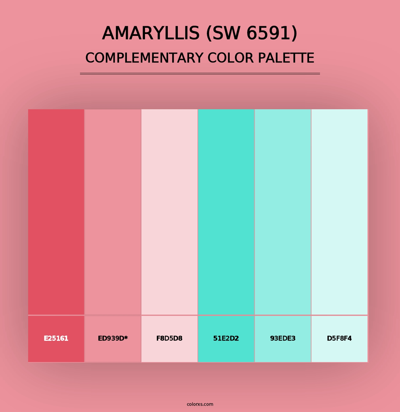 Amaryllis (SW 6591) - Complementary Color Palette