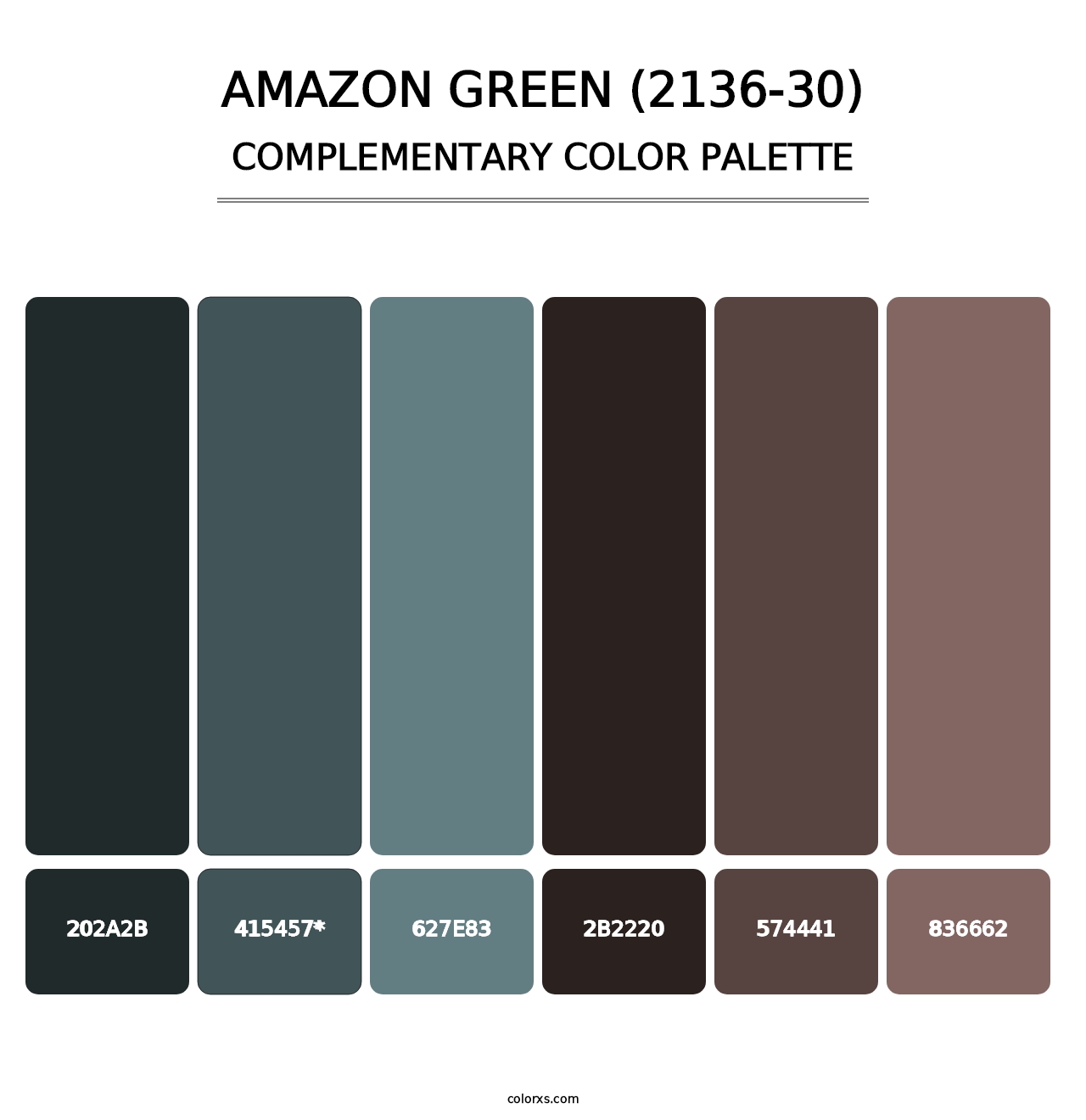 Amazon Green (2136-30) - Complementary Color Palette