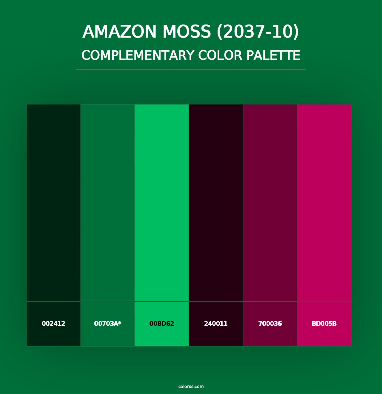 Amazon Moss (2037-10) - Complementary Color Palette