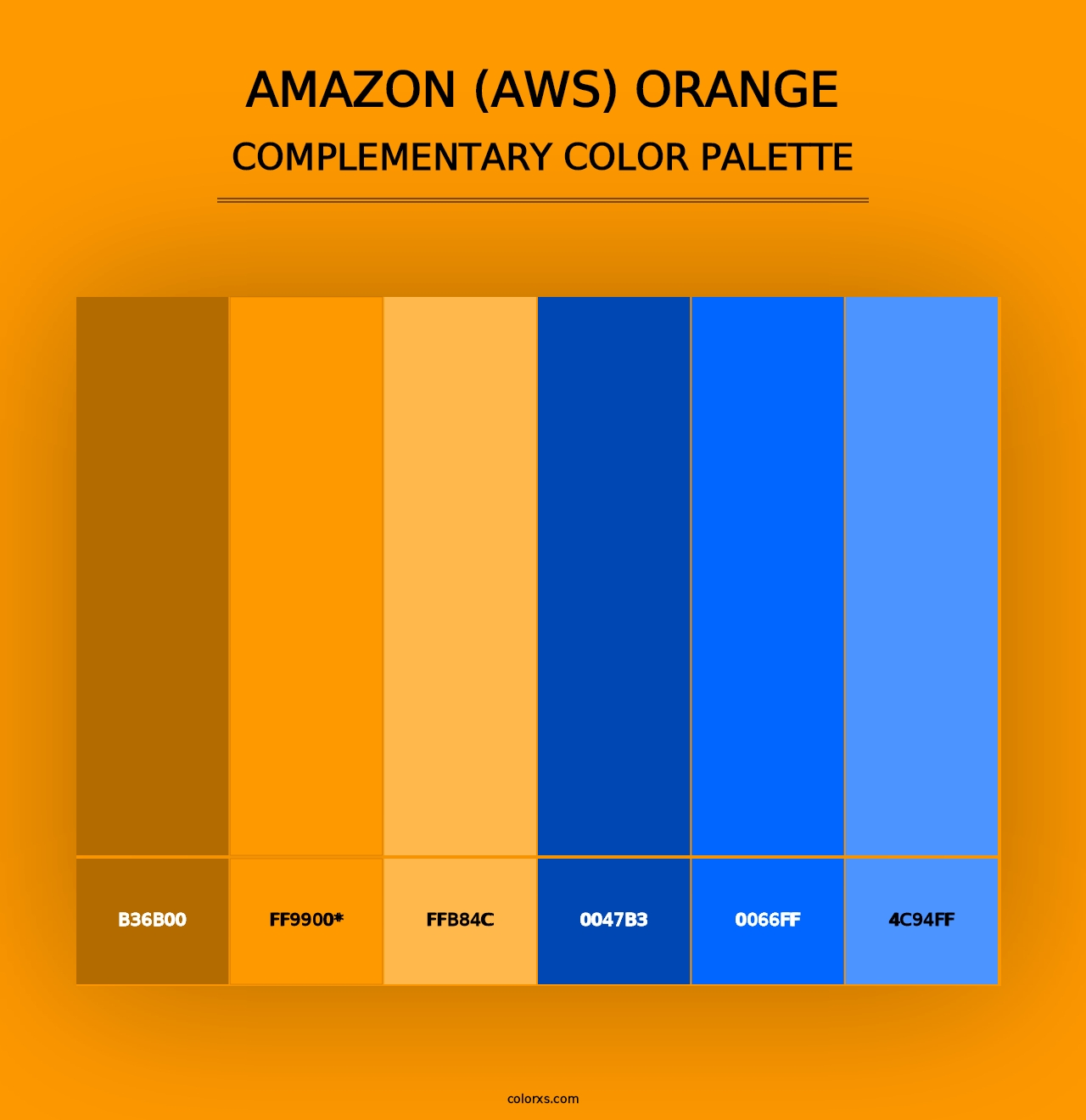 Amazon (AWS) Orange - Complementary Color Palette