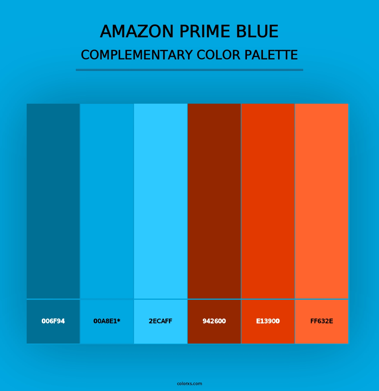 Amazon Prime Blue - Complementary Color Palette