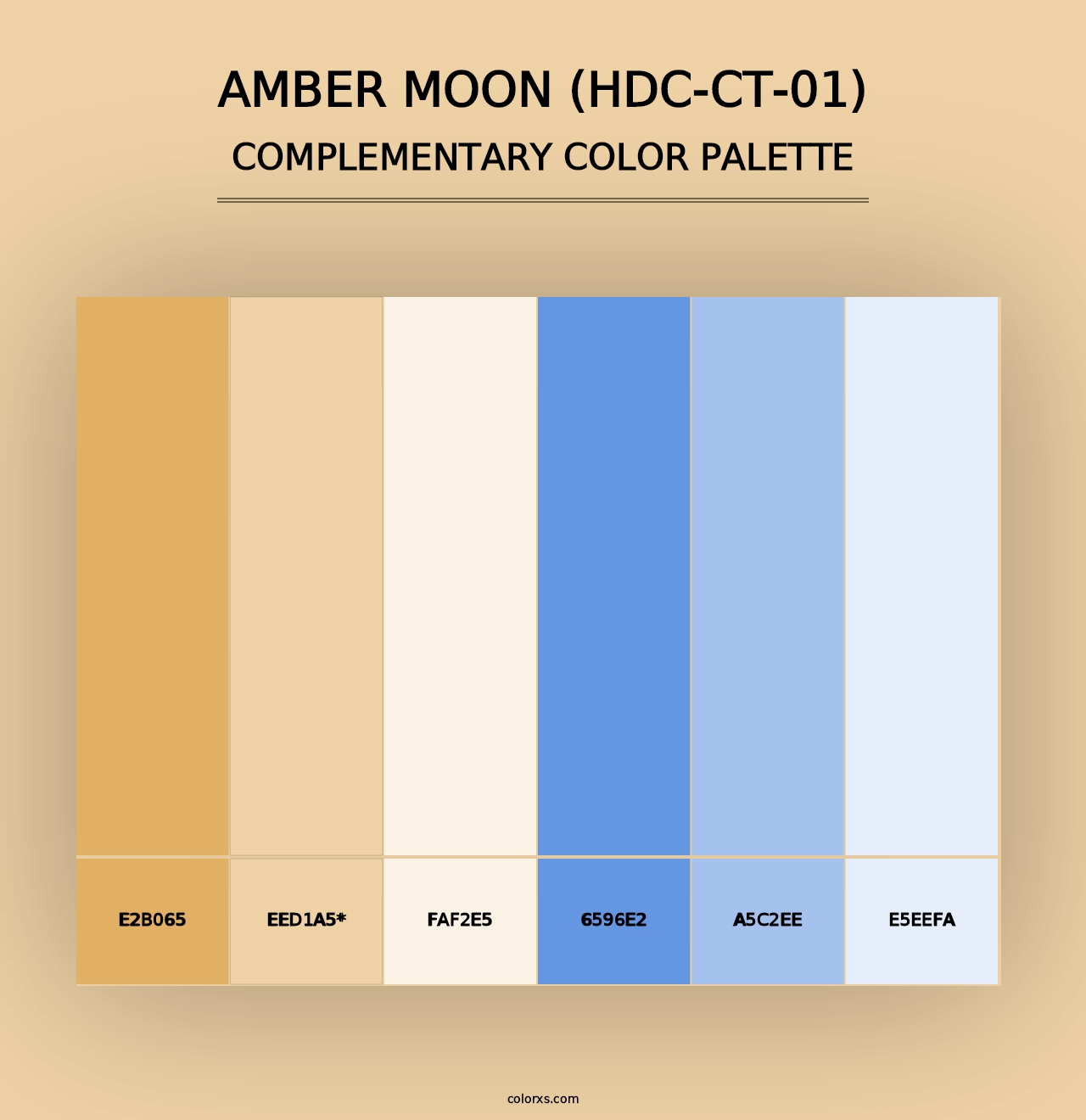 Amber Moon (HDC-CT-01) - Complementary Color Palette