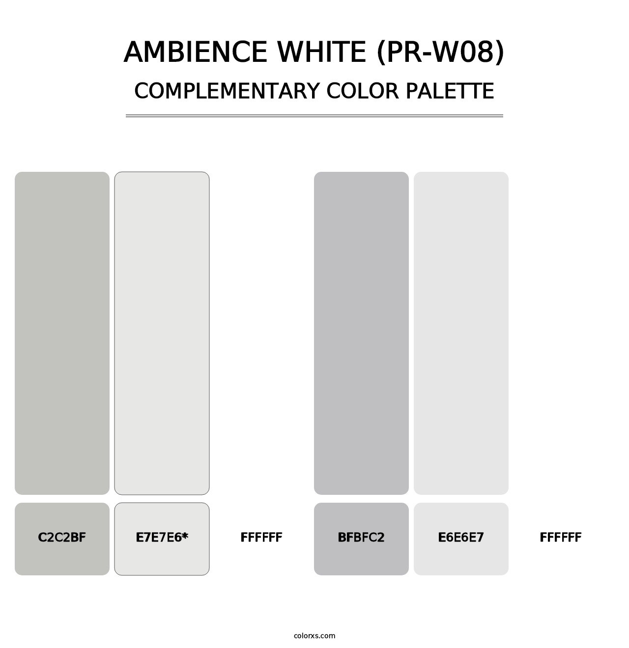 Ambience White (PR-W08) - Complementary Color Palette