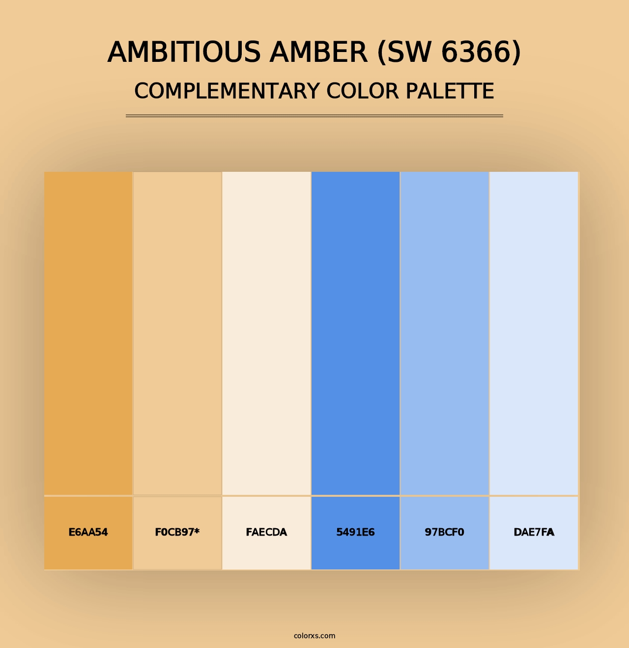 Ambitious Amber (SW 6366) - Complementary Color Palette