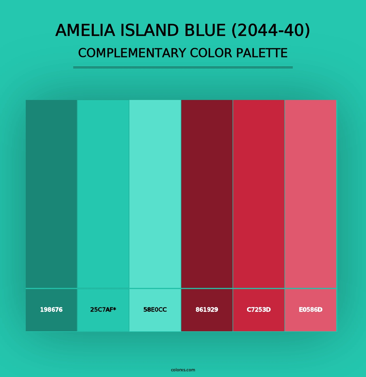 Amelia Island Blue (2044-40) - Complementary Color Palette