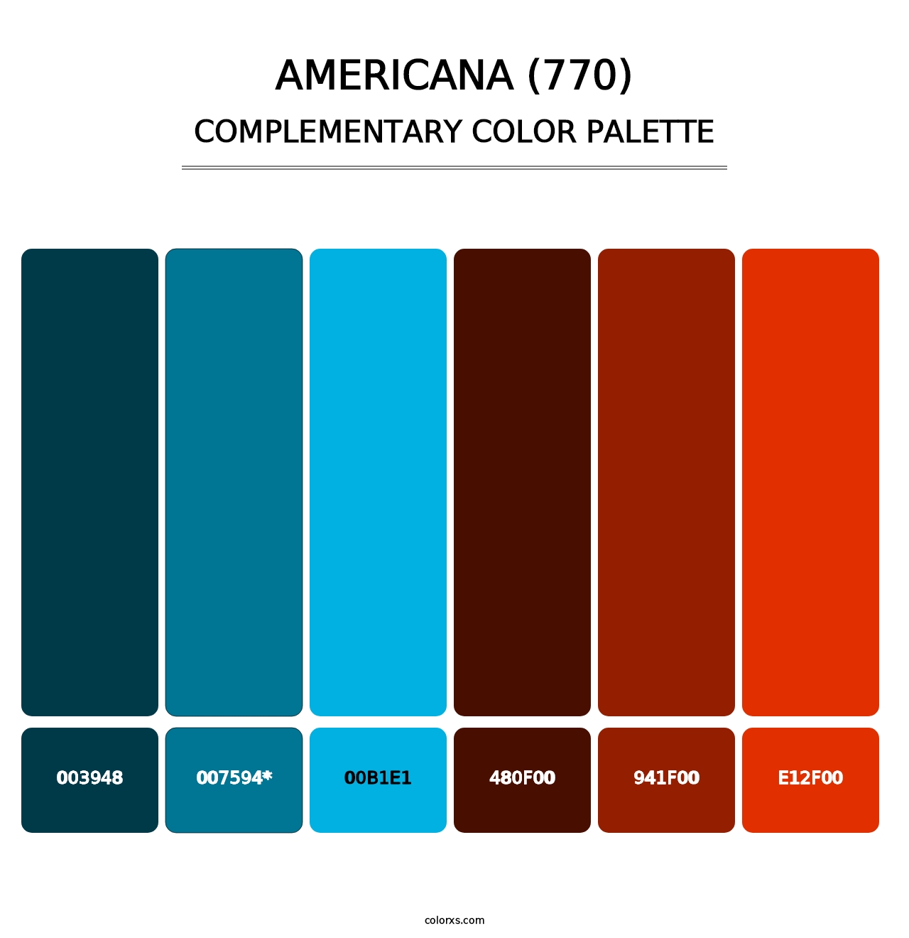 Americana (770) - Complementary Color Palette