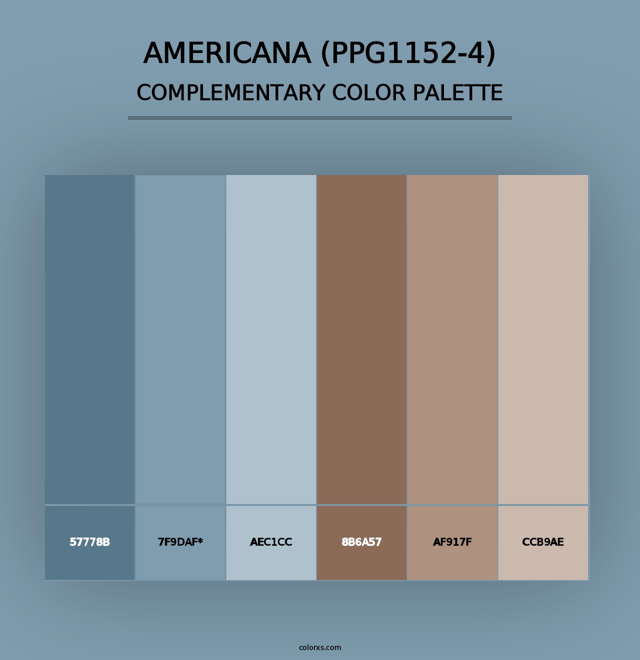 Americana (PPG1152-4) - Complementary Color Palette