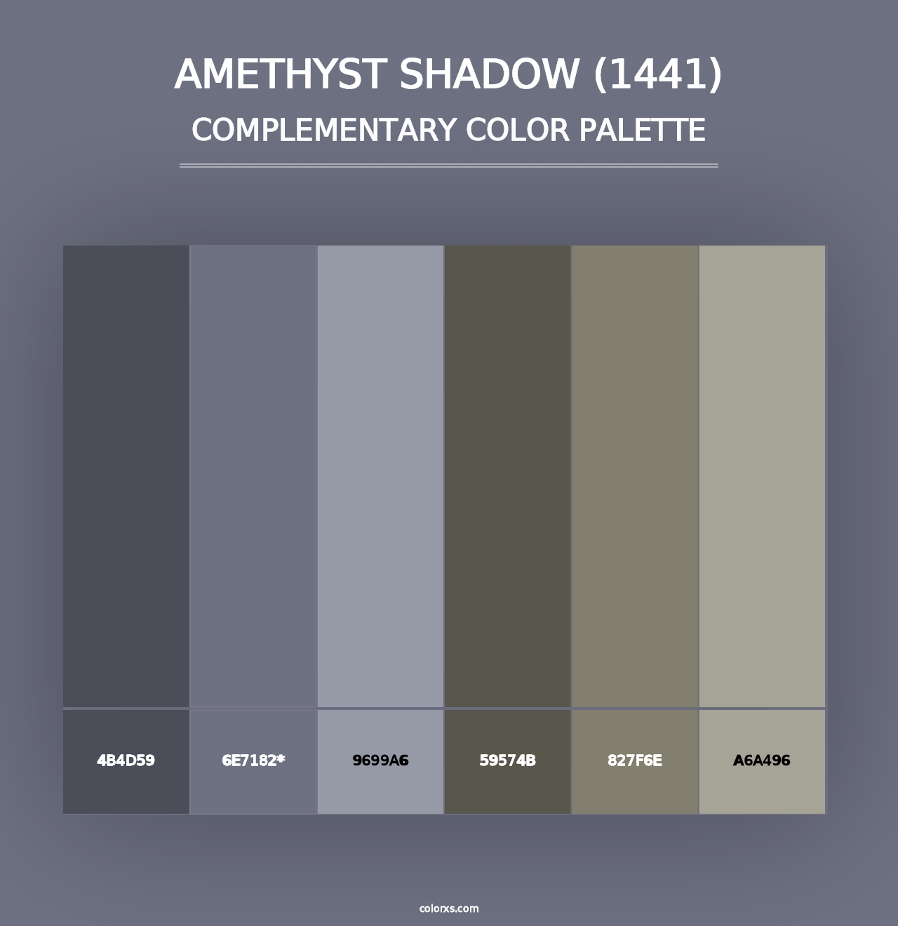 Amethyst Shadow (1441) - Complementary Color Palette