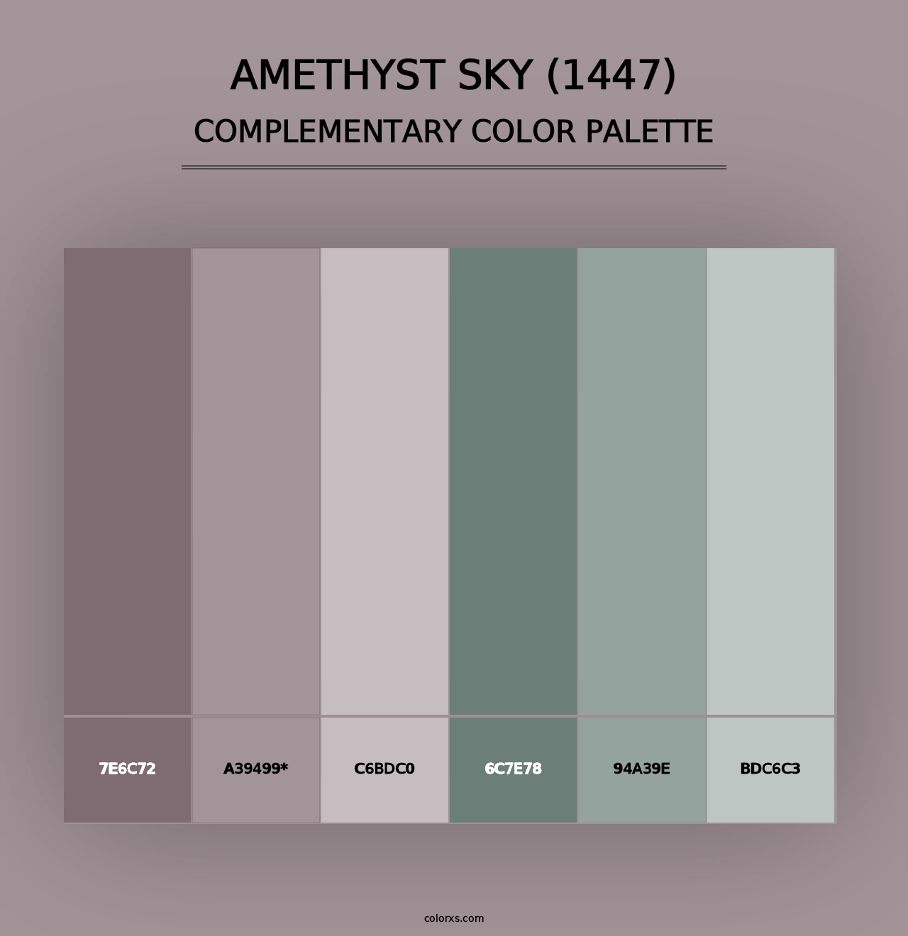 Amethyst Sky (1447) - Complementary Color Palette