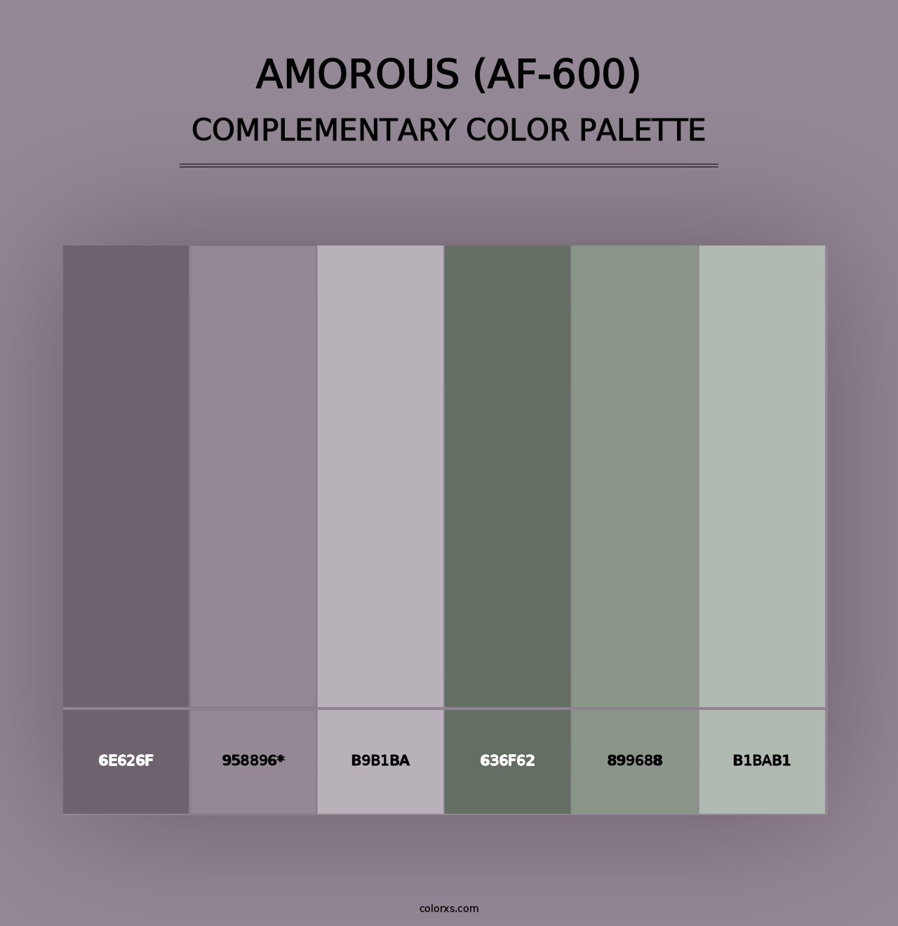 Amorous (AF-600) - Complementary Color Palette